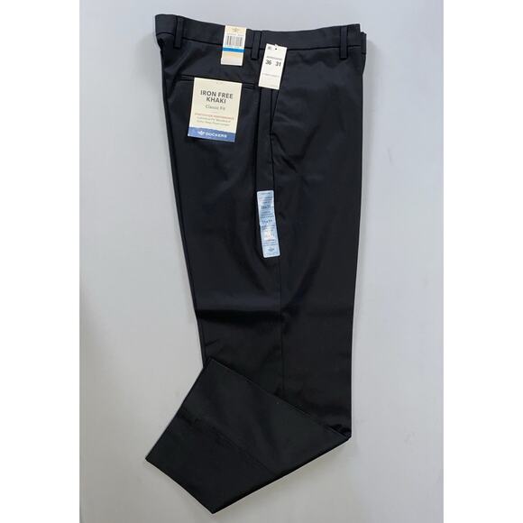Dockers Other - Dockers Non-Iron Khaki Classic Fit Stretch Chino Pants. Black, Men's 36X31. NWT!